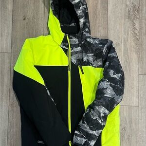Spyder Neon Yellow and Black Jacket
